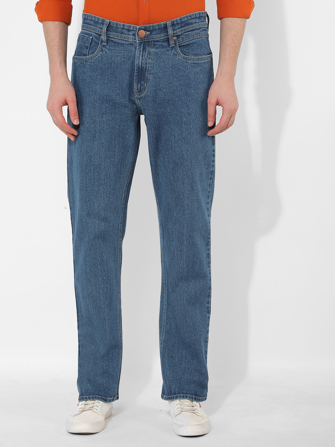 Numero Uno Men Solid Blue Jeans